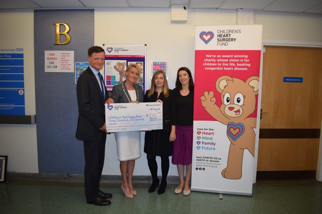 Previous Charities | Childrens Heart Surgery Fund | Cheque Presentation 